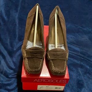 New brown suede shoes